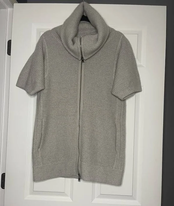 Cashmere Silk Zip Cardigan