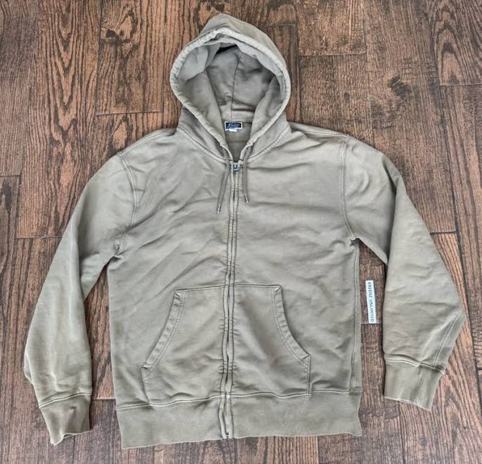 Garment-Dyed French Terry Full-Zip Hoodie