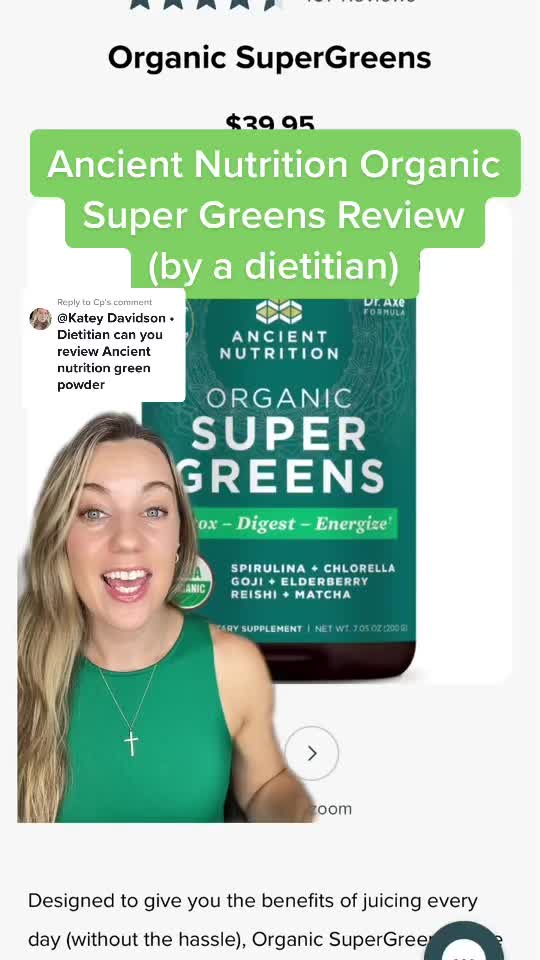 @tasteofnutrition — Ancient Nutrition Organic Super Greens Review by a Dietitian