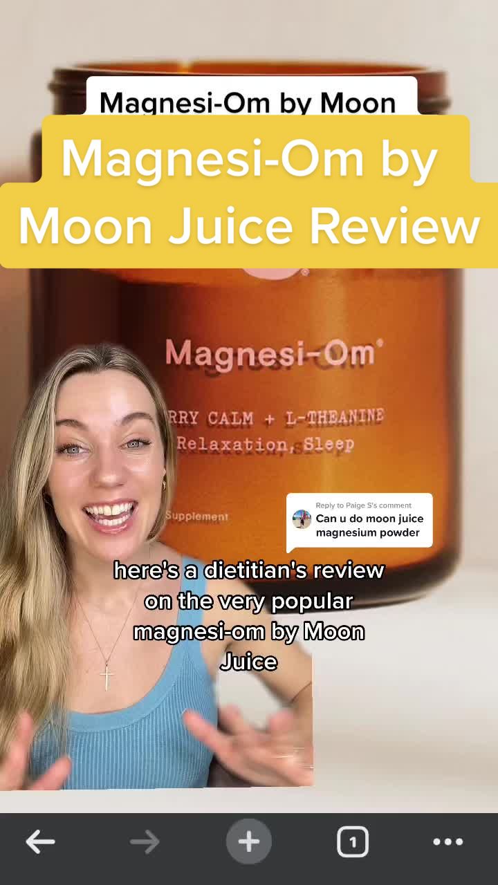 @tasteofnutrition — Replying to @Paige S Magnesium-Om by Moon Juice Review ...