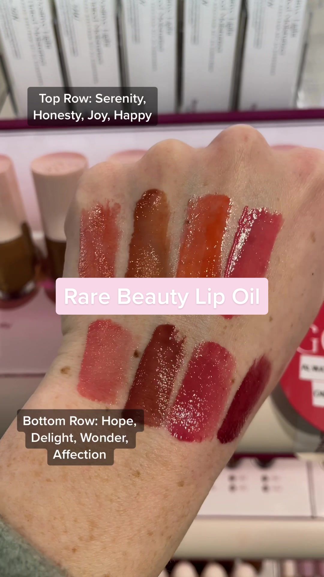 @beautywithbetsy — Swatching Rare Beauty Soft Pinch Tinted Lip Oils
