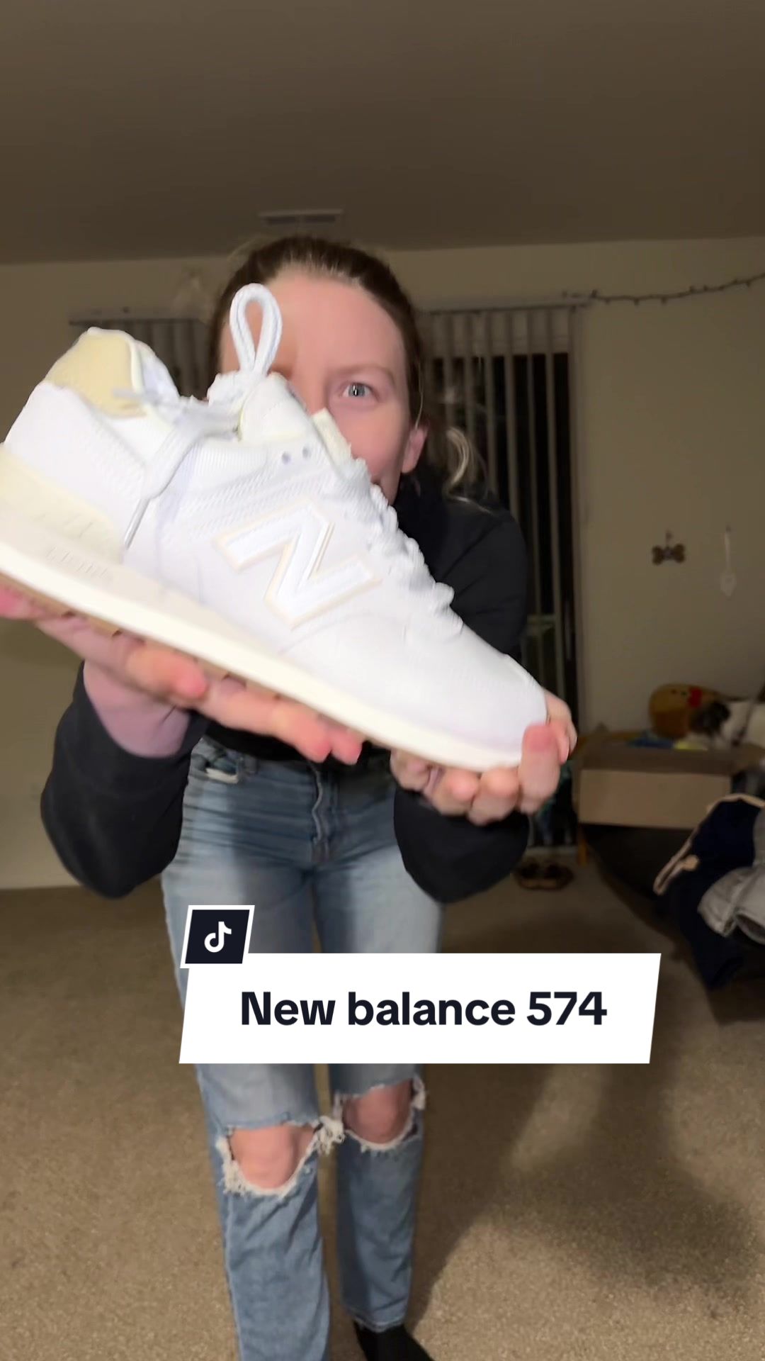 @bitofbrooke — New Balance 574 White Shoes Review and Styling Tips