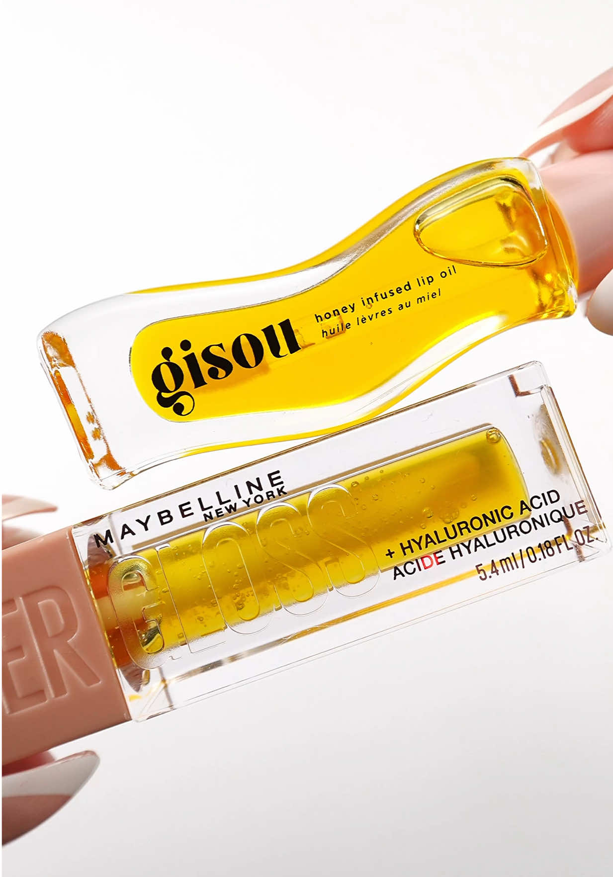 @colorsoflifewithfakiha — Gisou Honey Infused Lip Oil vs. Maybelline Lifter Gloss
