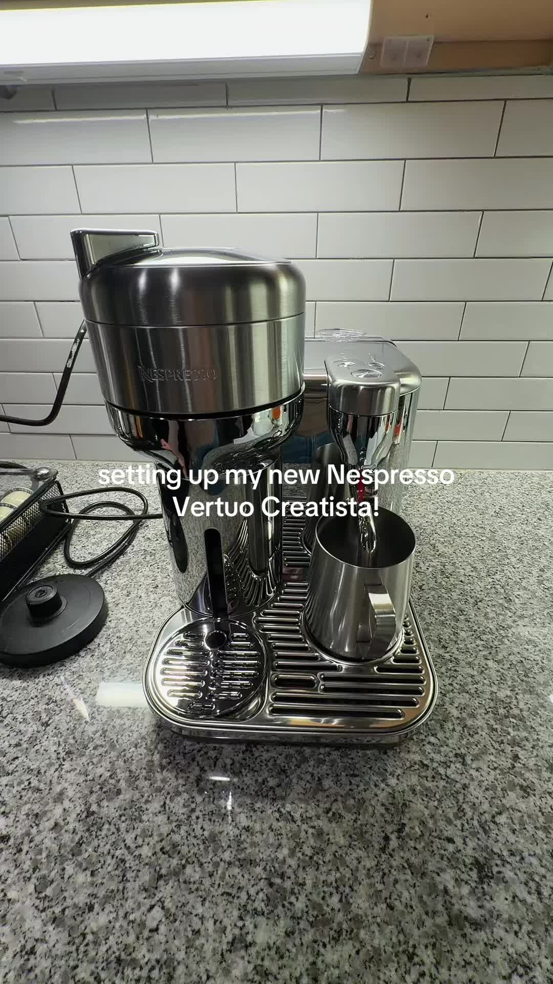 @natalieminassian — setting up my new Nespresso Vertuo Creatista machine ...