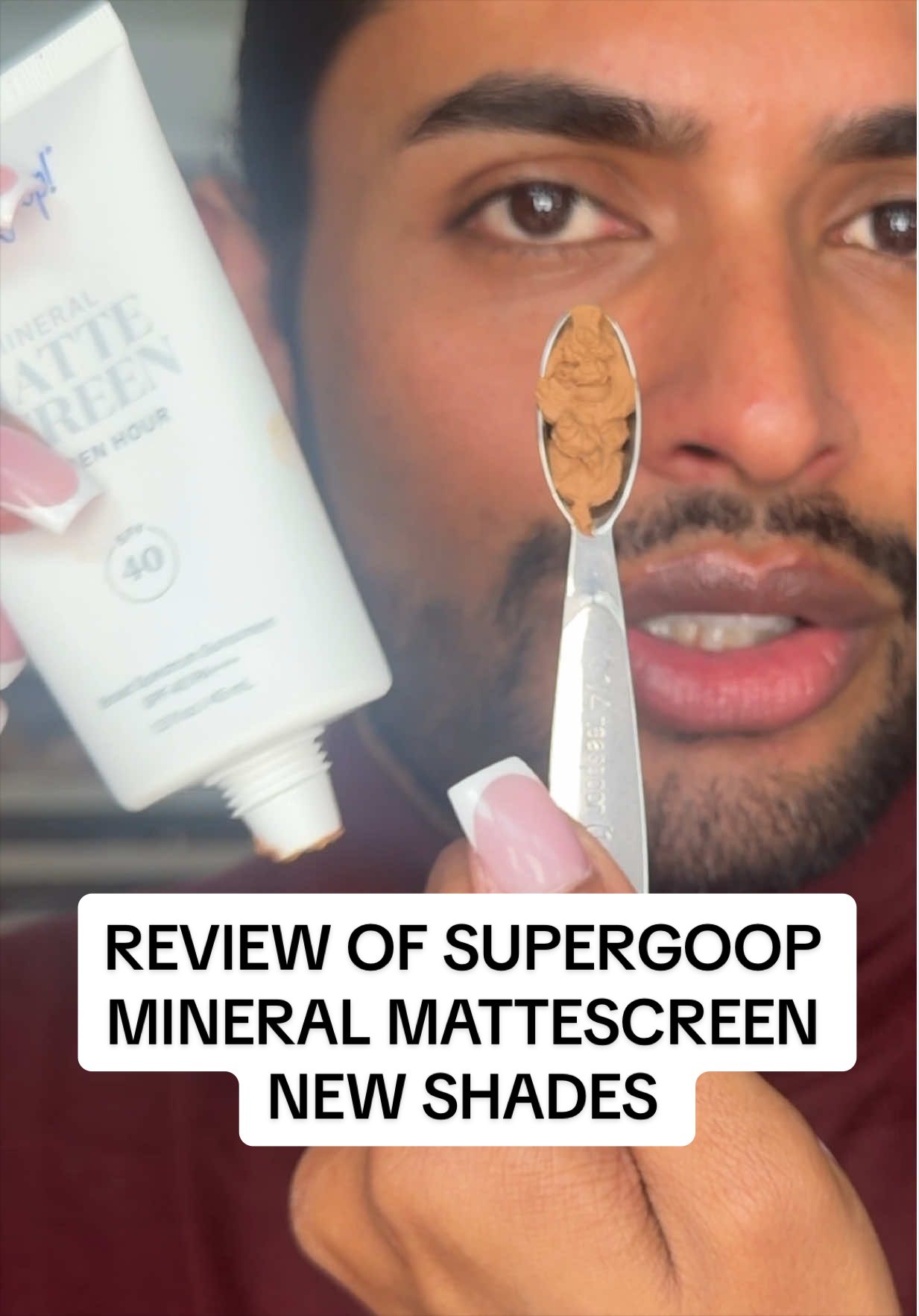 @adityamadiraju — Review of Supergoop Mineral Mattescreen SPF 40 Shades