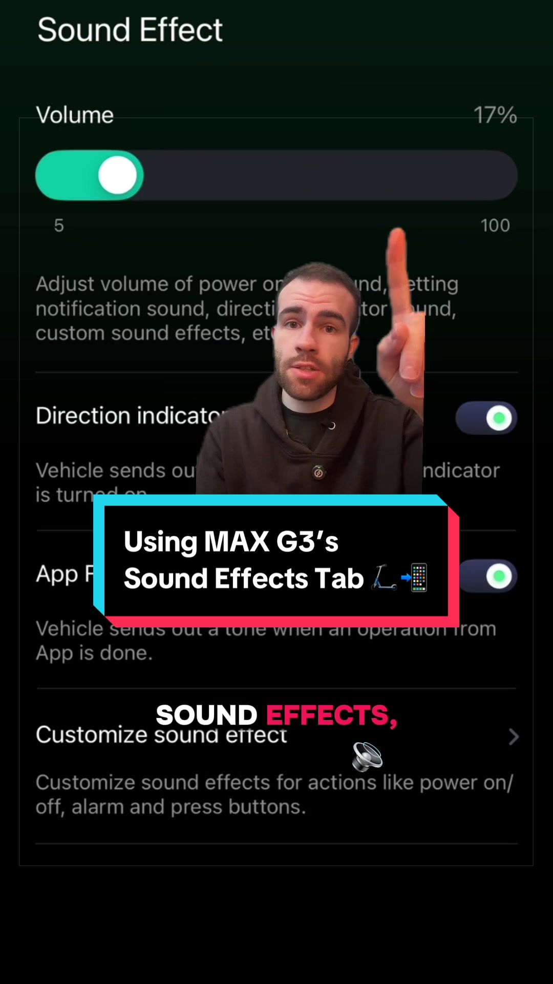 @segwayontario — To use the “Sound Effect” tab on the Segway-Ninebot MAX G3 ...